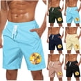 thumbnail image 1 of Gym Shorts for Men Gym Shorts for Men Shorts for Men Athletic Cotton Cargo Shorts for Men Men Casual Fashion Print Shorts With Pockets Elastic Waist Beach Pants Army Green XL, 1 of 5