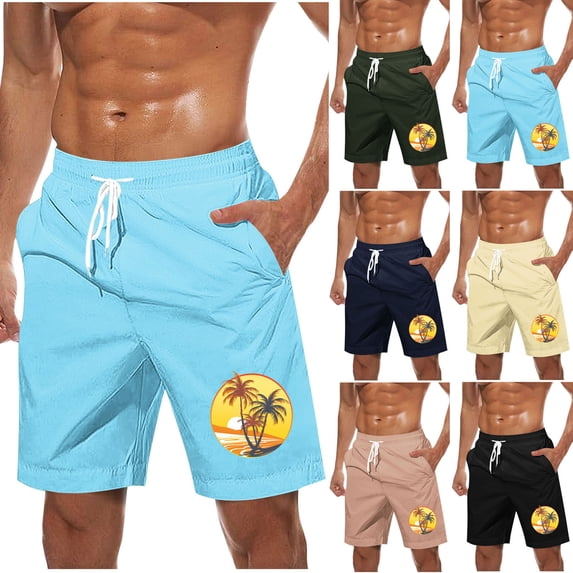 Gym Shorts for Men Gym Shorts for Men Shorts for Men Athletic Cotton Cargo Shorts for Men Men Casual Fashion Print Shorts With Pockets Elastic Waist Beach Pants Beige XXXXXL