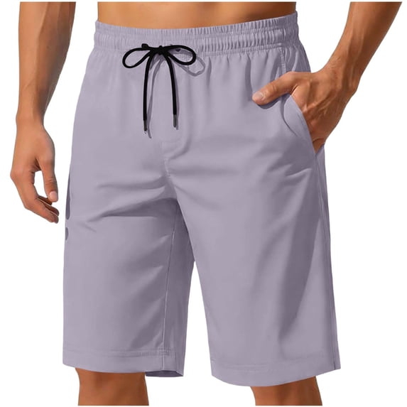 Gym Shorts Men Sevevn Men's Quick Dry Drawstring Shorts Lightweight Athletic Shorts with Pockets for Workout & Beach Purple 3XL