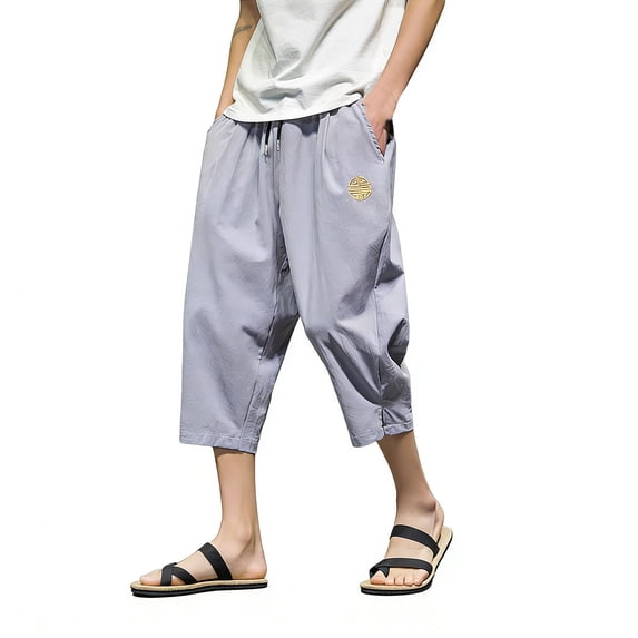 Gym Shorts Men Solid Color Casual Elastic Waist Summer Outdoor Walking Travel Pants Workout Shorts Men With Pockets