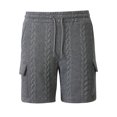 thumbnail image 1 of Gym Shorts Men Solid Color Drawstring Casual Swim Trunks Elastic Waist Summer Beach Hiking Golf Shorts With Pockets, 1 of 3