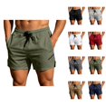 thumbnail image 1 of Gym Shorts Men Summer Elastic Waist Slim Fit Moisture Wicking Lightweight Athletic Workout Shorts with Pockets, 1 of 9