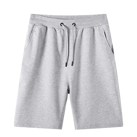 Gym Shorts Men's Summer Shorts with Deep Pockets Loose Fitting Thin Breathable Pants Mens Work Pants Grey XXXL
