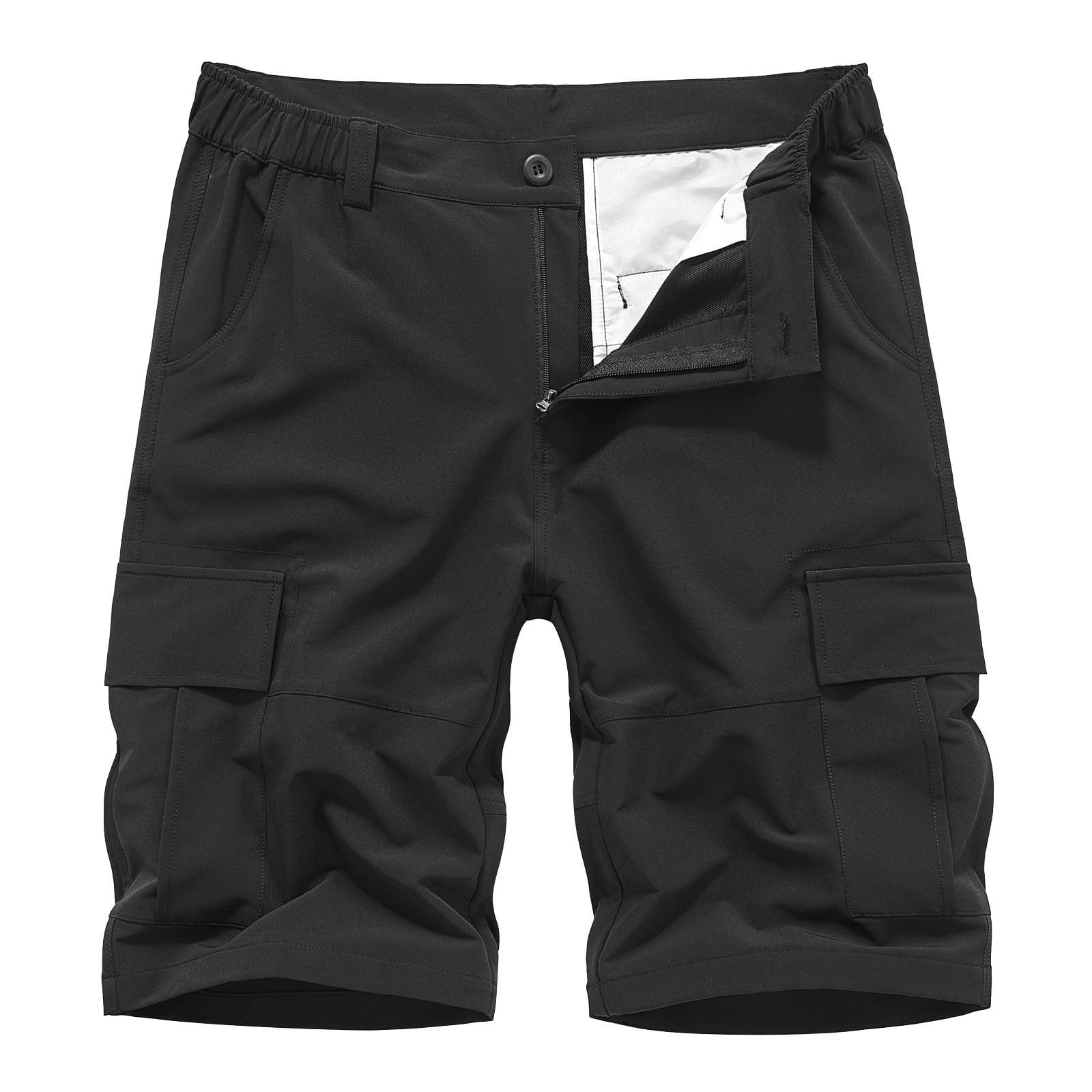 Gym Shorts Men's Summer Slim Fit Stretch Denim Shorts Straight Leg