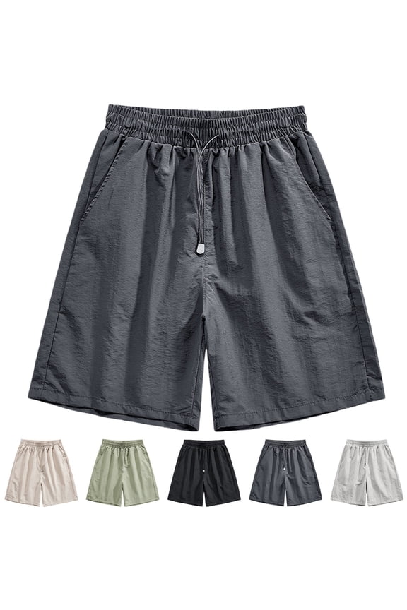 Gym Shorts Shorts Men Athletic Mens Cargo Shorts Size 36 Running Shorts Men Solid Color Casual Elastic Waist Drawstring Pocket Shorts Black XXXL