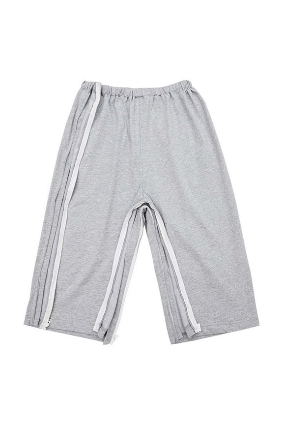 Gym Shorts – Slim Fit Tech Shorts for Men Men's Thin Zipper Crotch Pants Paralyzed Bedridden Pants Fracture Patients Easy To Put On And Take Off Summer