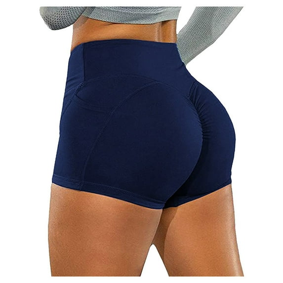 Gym Shorts Women Basic Bike Compression Leggings Capris Lift Navy Women'S Activewear XL