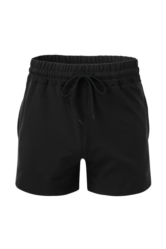 Gym Shorts Women Lightweight Inch Flexible Breathable Training Short Pants for Women,Black,XL