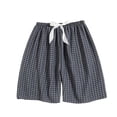 thumbnail image 1 of Gym Shorts Women Pack Summer Plaid Pajama Shorts for Women, Comfy Loose Fits Casual Bottoms, Elastic Waist Soft Short Pants Loungewear Dark Gray One Size, 1 of 5