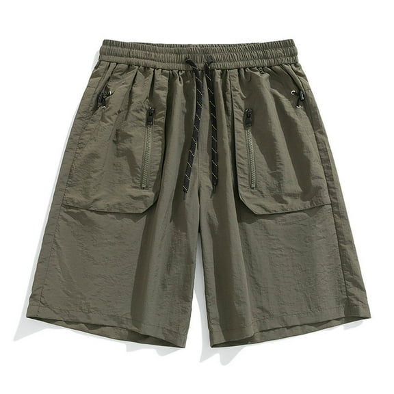 Gym Shorts, Xunlbb Man Thin Loose Pockets Drawstring Outdoors Beach Fifth Pants on Clearance