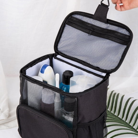 Gym Shower Bag, Portable Mesh Shower Caddy Bag with Phone Pocket for Dorm,Hanging Travel Shower Bag