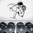 thumbnail image 1 of Gym Sign Fitness Bodybuilding Weightlifting Sport Wall Sticker Vinyl Interior Home Decor Design Wall Decals Removable Mural 42x43cm, 1 of 4