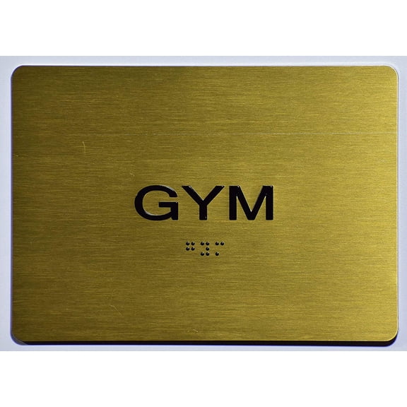 Gym Sign - Gold(Aluminium, Gold/Black,Size 5x7) The Sensation line