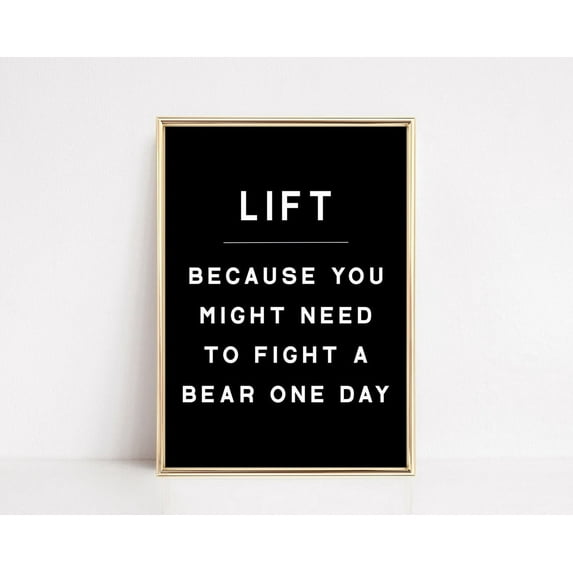 Gym Sign Gym Decor Gym Wall Art Home Gym Decor Gym Printable Minimalist Typography Wall Art, Modern Wall Decor, 8x12 UNFRAMED