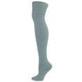 thumbnail image 1 of Gym Socks Women Knit Solid Color Knee-High Socks Fashion Long Stockings Long Socks Light Blue One Size, 1 of 1