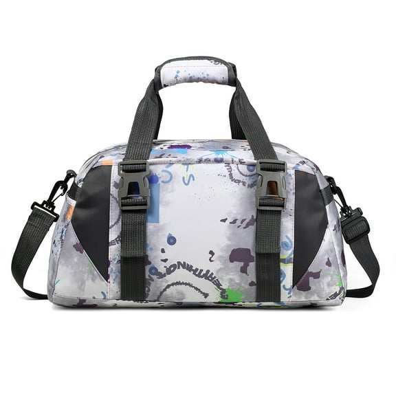 Gym Sports Tote Bag with Wet Pocket, Travel Carry-On Bag with Water Bottle Holder 17x9X9.8in