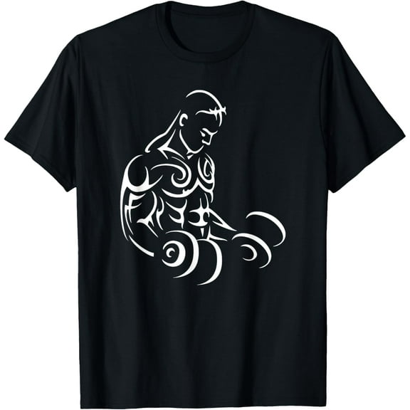 Gym T-Shirt Body Building Workout Muscle Weight Lifting Tee men and women can wear, black, white, gifts