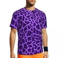 thumbnail image 1 of Gym T-Shirt For Men Giraffe Print T-Shirts Hip Hop Brown Animal Beach Tees O Neck Street S, 1 of 5
