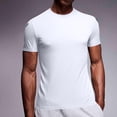 thumbnail image 1 of Gym T Shirts for Men Short Sleeve Crewneck Reflective Tees Tops Mens Moisture-Wicking Solid Color Stretchy Slim Pullover Workout Running Tshirts Shirt, 1 of 6