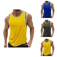 thumbnail image 1 of Gym Tank Tops Men Lightweight Breathable Ribbed Crewneck Muscle Sleeveless Shirt Athletic Running Workout Tanks, 1 of 5