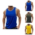 thumbnail image 1 of Gym Tank Tops Men Lightweight Breathable Ribbed Crewneck Muscle Sleeveless Shirt Athletic Running Workout Tanks, 1 of 9