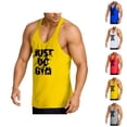 thumbnail image 1 of Gym Tank Tops for Men Summer Racerback Scoop Neck Sleeveless Shirt Lightweight Breathable Athletic Workout Tanks, 1 of 6