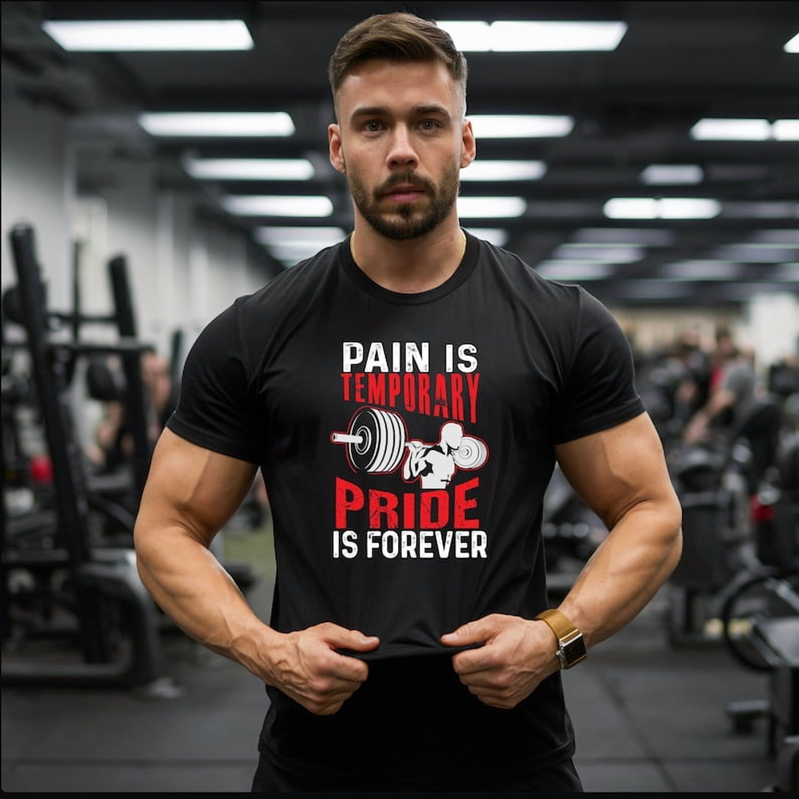 Don't Spot Me Workout Shirt For Men - Motivational Gym T-Shirt, Fitted Cotton Blend, Machine Washable