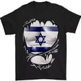 Gym The Israeli Flag Ripped Muscles Israel Mens TShirt 100 Cotton