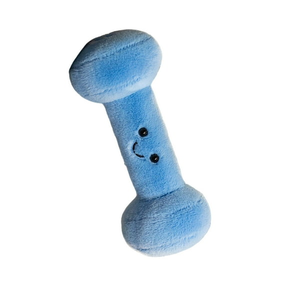 Gym Theme Dumbbell Plush Toy Throw Pillow Infant Sensory Play Soft Baby Gift Blue