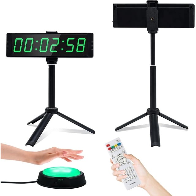 Clock Xii Gym Timer Clock for Gym, Fitness Timer with Stopwatch Button, Large ...