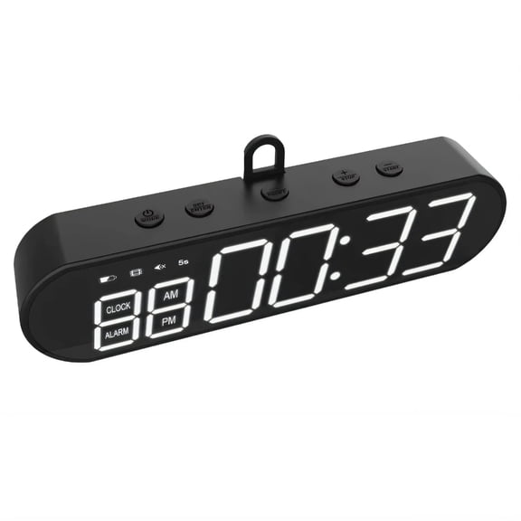 Gym Timer Clock with Remote for Home Gym Clock Timer Stop Watch Count Down/Up, Workout Timer Interval Clock with Buzzer