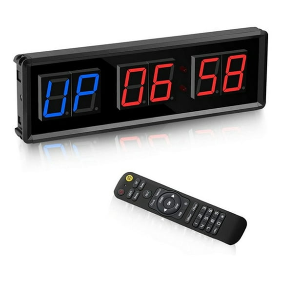 Gym Timer LED Interval Timer Digital Countdown Clock Fitness Timer,Digits Down/Up Clock Stopwatch