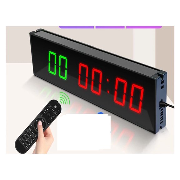 Gym Timer LED Interval Timer Digital Countdown Wall Mounted Clock Fitness Timer Home Gym Training Workout Timer Clock Stopwatch
