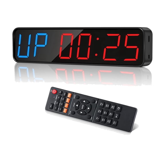 Gym Timer, Portable Interval Timer Lar LED Digital Anti Vertigo Display, Workout Clock For Home Gym Gara ,Multi-Functional