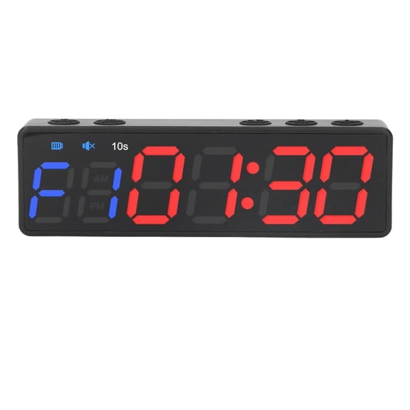 Gym Timer Portable Workout Interval Timer Fitness Clock Large Digital Display With Built In Powerful Magnet Low Battery Alert
