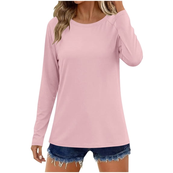 Gym Tops for Women Long Sleeve Sports T-Shirts Plain Loose Fit Workout Running Yoga Top Lightweight Athletic Exercise Quick Dry Sun Protection T-Shirt Breathable Fitness Tees
