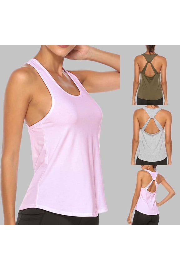 Gym Tops for Women Workout Sleeveless Tank Tops for Women Crewneck Camisole Running Yoga Active Shirts Lightweight Racerback Breathable Tee (Army Green,XL)