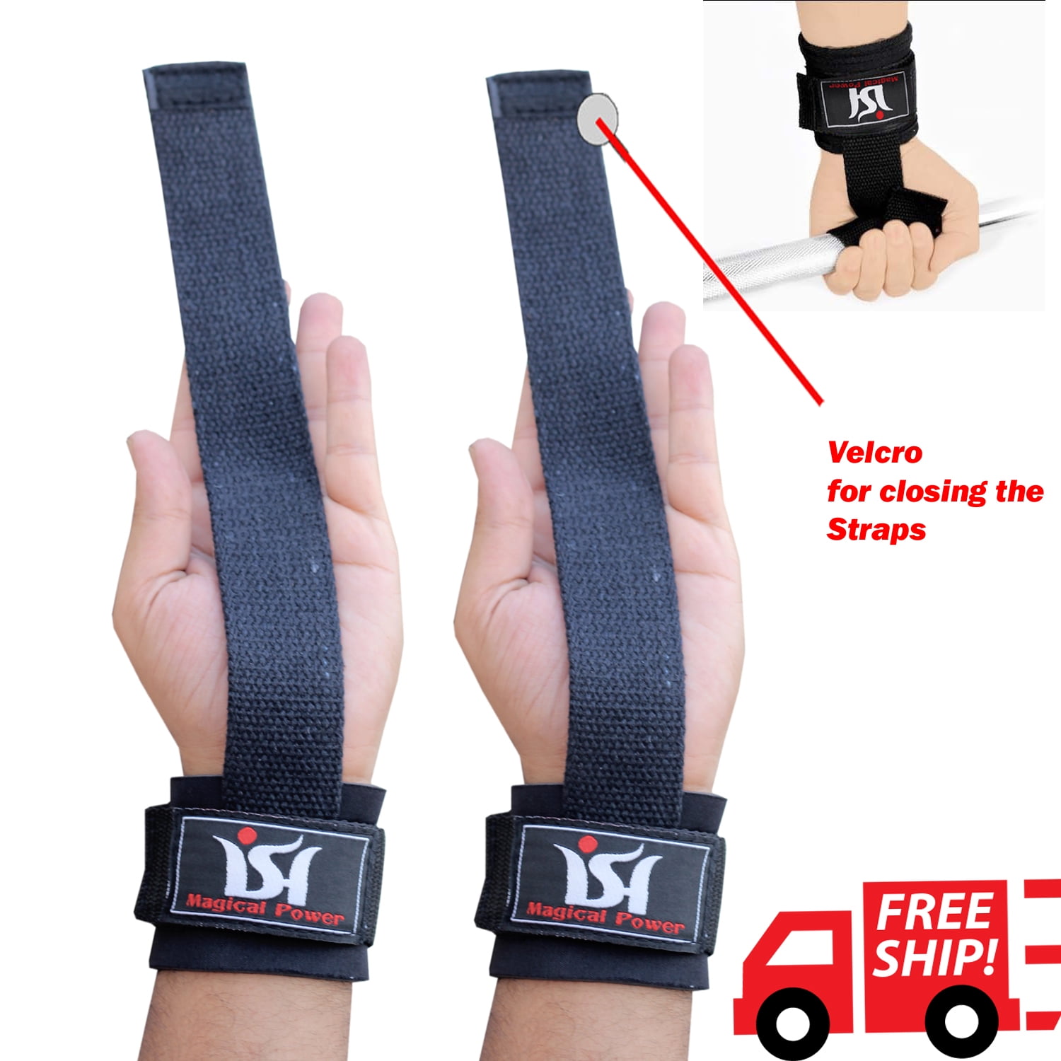 Gym Weight Lifting Wrist Straps Power Training Deadlift Squat Workout