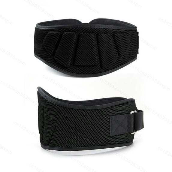 Gym Weightlifting Belt Fitness Waist Protection Breathable Waist Brace Adjustable Lumbar Support Spine Orthopedics Protection (Black,M(88cm))