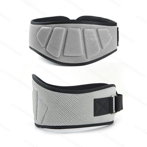 Gym Weightlifting Belt Fitness Waist Protection Breathable Waist Brace Adjustable Lumbar Support Spine Orthopedics Protection (Grey,2XL(118cm))