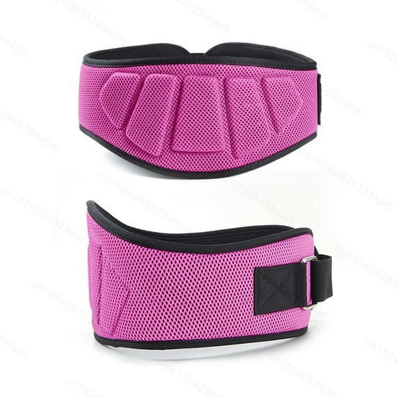 Gym Weightlifting Belt Fitness Waist Protection Breathable Waist Brace Adjustable Lumbar Support Spine Orthopedics Protection (Red,XL(108cm))