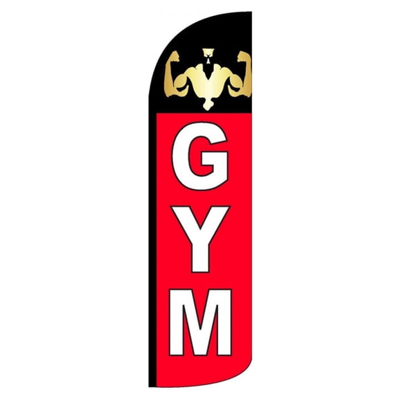Gym Windless flag Without Pole Advertisement /Business Flags | Feather Flag |
