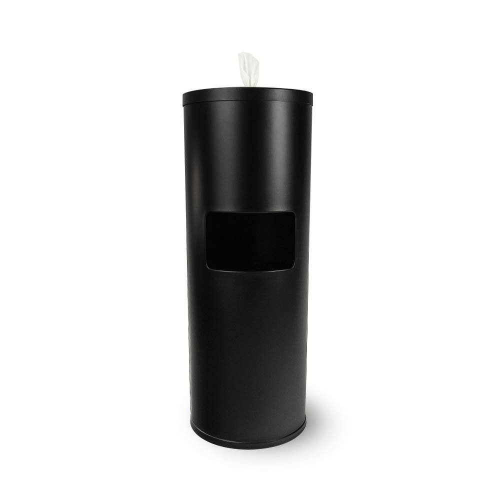 Gym Wipes Dispenser Stand and Trash Bin DualPurpose Wet Wipes