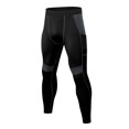 thumbnail image 1 of Gym Workout Running Men's Compression Pants Stretch Breathable Quick Dry Moisture Wicking Athletic Tights Dark Gray, 1 of 3