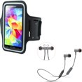 thumbnail image 1 of Gym Workout Sports Running Armband w Earphones Sports Wireless Headset L4Z for Kyocera Brigadier, DuraForce - LG Logos, K3, Escape 2 - Samsung Galaxy S4 S3 Express 3 Avant Amp 2 Alpha, 1 of 16