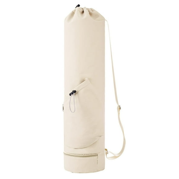 Gym Yoga Mat Bag Portable Fitness Exercise Mat Carrier With Water Bottle Pocket Bottom Wet Pocket Adjustable Strap For Men Women Workout