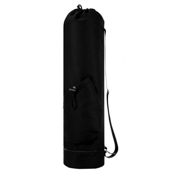 Gym Yoga Mat Bag Portable Fitness Exercise Mat Carrier With Water Bottle Pocket Bottom Wet Pocket Adjustable Strap For Men Women Workout