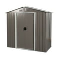 thumbnail image 1 of GymChoice Waterproof Iron Garden DIY Storage Shed with Accessory Bag, 8' x 4', Gray, 1 of 7