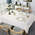 thumbnail image 1 of GymChoice Solid Flower Jacquard Table Cloth,Rectangle Tablecloth Wrinkle Free Table Cloth Spill Proof Heavy Weight Fabric Tabletop Decoration for Kitchen Banquet Party, Rectangle, 1 of 9