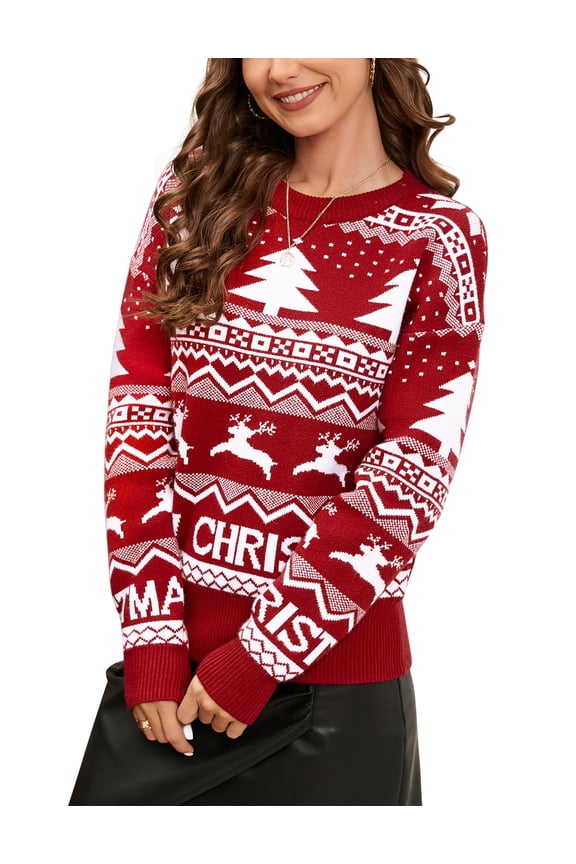 Women's Christmas Cardigans,Ugly Pullover Tops Button Down Open Front Holiday Vacation Long Sleeve Cardigan Sweaters